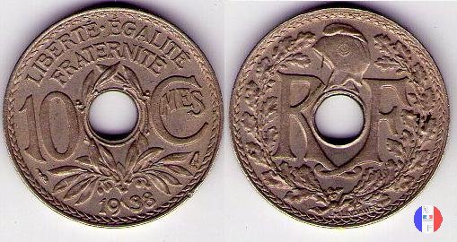 10 centesimi Lindauer 1938 (Parigi)