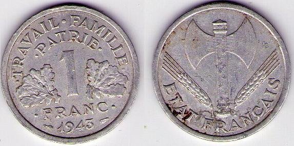 1 franco Bazor 1943 (Parigi)