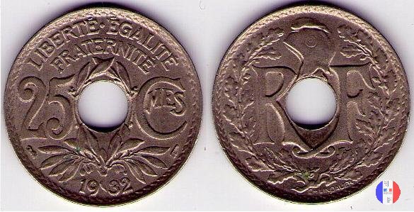 25 centesimi Lindauer - cupronickel 1932 (Parigi)