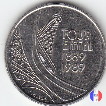 5 franchi 1989 - Torre Eiffel 1989 (Pessac)