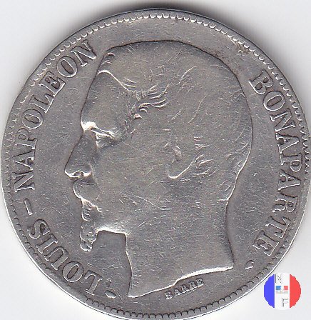 5 franchi Bonaparte 1852 (Parigi)