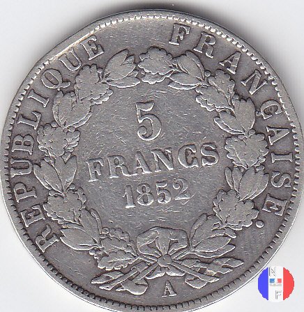 5 franchi Bonaparte 1852 (Parigi)