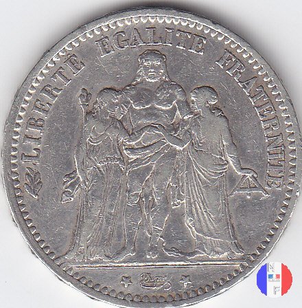 5 franchi Ercole 1874 (Parigi)