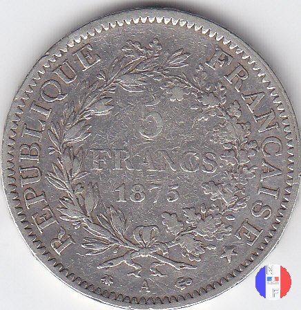 5 franchi Ercole 1875 (Parigi)