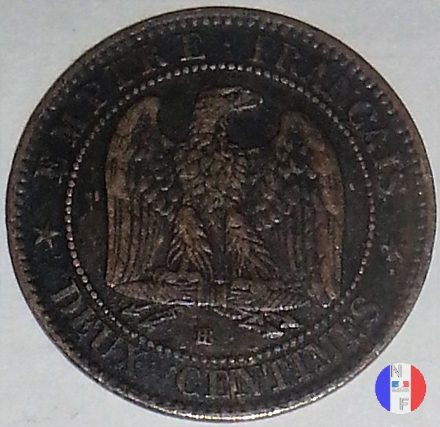 5 centesimi - testa nuda 1855 (Strasburgo)