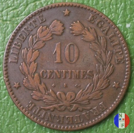 10 centesimi Cerere 1872 (Bordeaux)