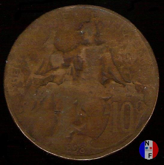 10 centesimi Dupuis 1898 (Parigi)