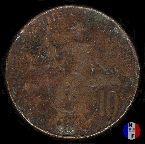 10 centesimi Dupuis 1903 (Parigi)