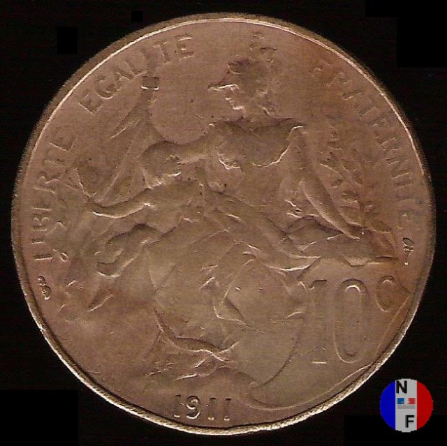 10 centesimi Dupuis 1911 (Parigi)