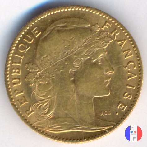 10 franchi gallo 1908 (Parigi)