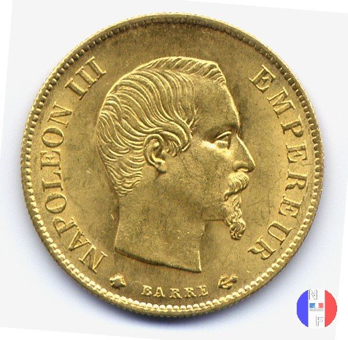 10 franchi - testa nuda, grande modulo 1860 (Strasburgo)