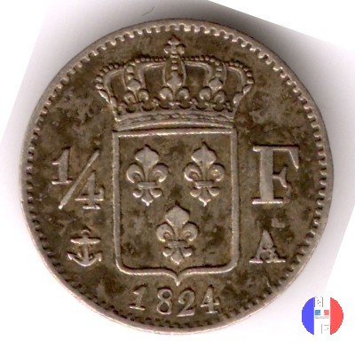 1/4 di franco 1824 (Parigi)