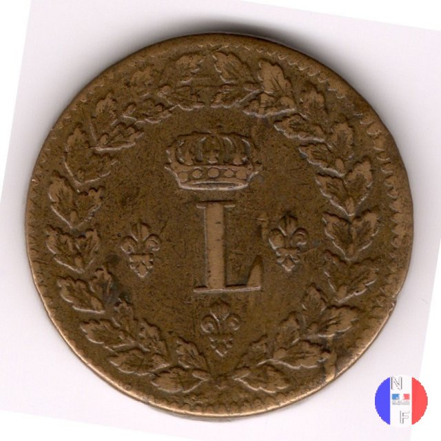 1 decimo - L coronata 1815 (Strasburgo)