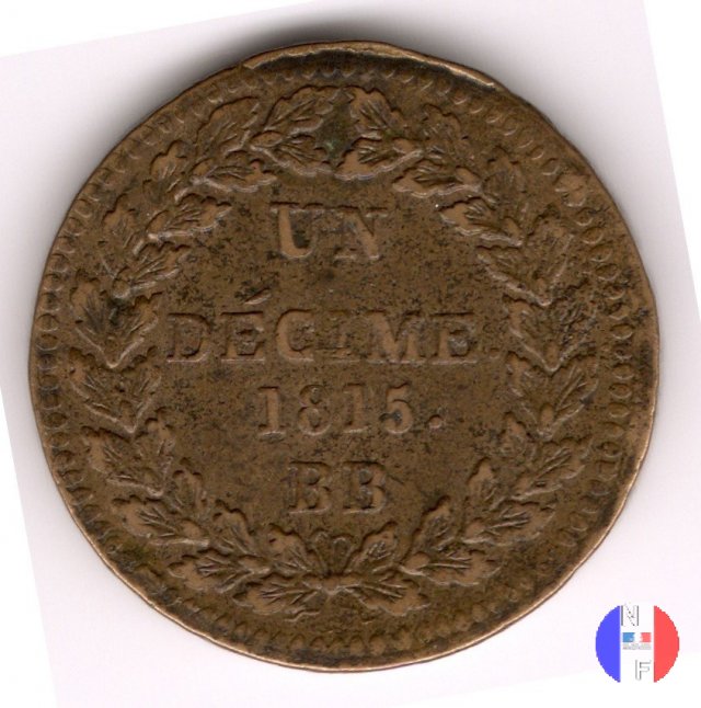 1 decimo - L coronata 1815 (Strasburgo)