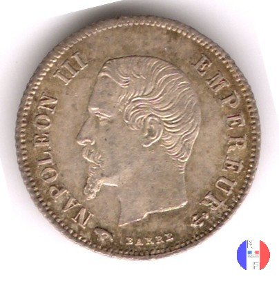 20 centesimi - testa nuda 1860 (Parigi)