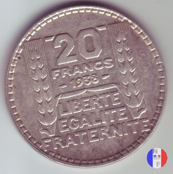 20 franchi Turin 1938 (Parigi)