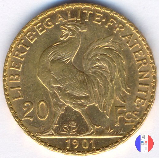 20 franchi gallo 1901 (Parigi)