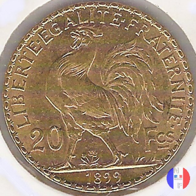 20 franchi gallo 1899 (Parigi)