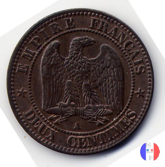 2 centesimi - testa nuda 1857 (Parigi)