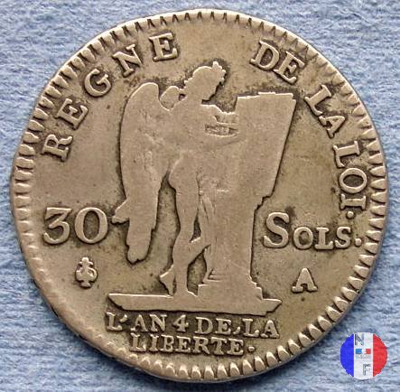 30 sols - tipo françois 1792 (Parigi)