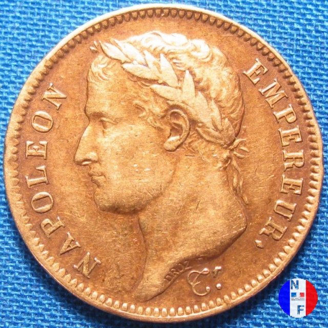 40 franchi - testa laureata, tipo Republique 1808 (Torino)