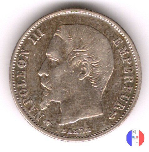 50 centesimi - testa nuda 1859 (Parigi)