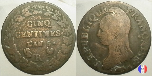 5 centesimi Dupré 1796-1797 (Orleans)