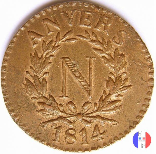 5 centesimi - N in corona 1814 (Anversa)