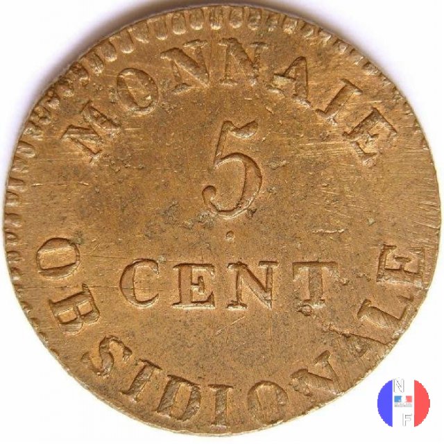 5 centesimi - N in corona 1814 (Anversa)