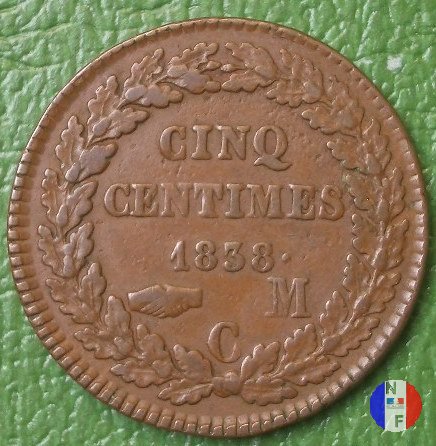 5 centesimi 1838 (Montecarlo)