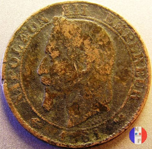 5 centesimi - testa laureata 1861 (Bordeaux)