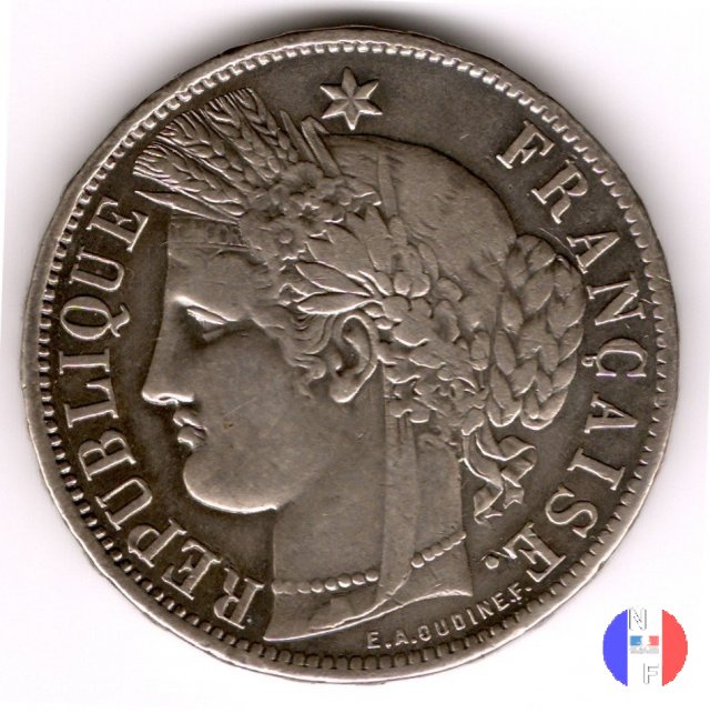 5 franchi Cerere - senza legenda 1870 (Bordeaux)