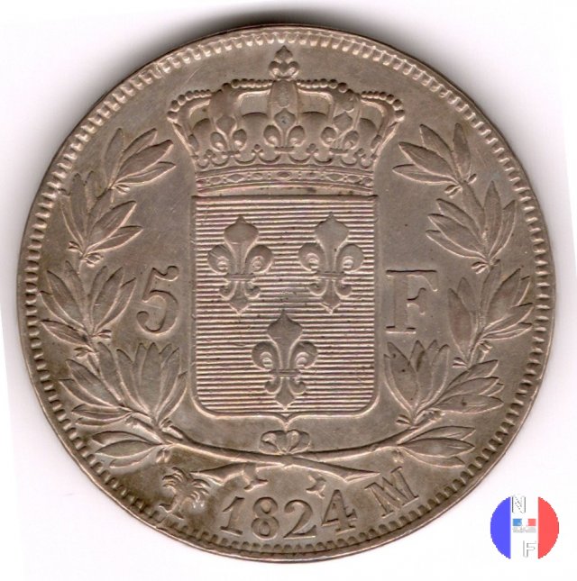 5 franchi 1824 (Marsiglia)