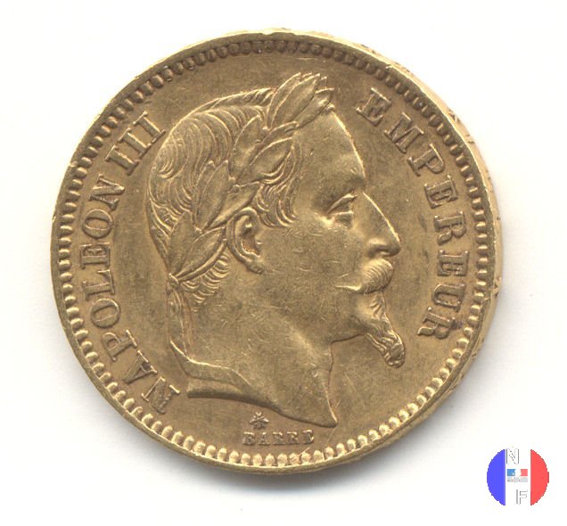 20 franchi - testa laureata 1862 (Parigi)