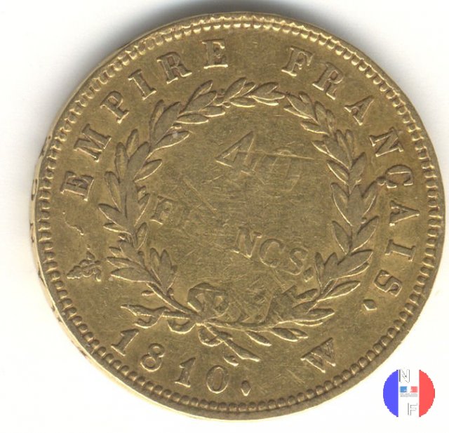 40 franchi - testa laureata, tipo Empire 1810 (Lilla)