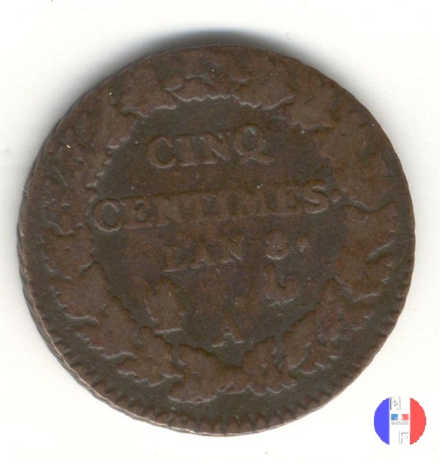 5 centesimi 1799-1800 (Parigi)