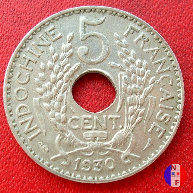 5 centesimi - cupronickel 1930 (Parigi)