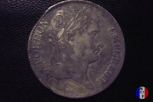 5 franchi - testa laureata, tipo Republique 1808 (Tolosa)