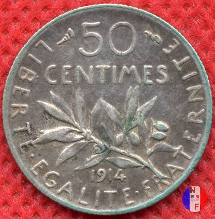 50 centesimi seminatrice 1914 (Parigi)