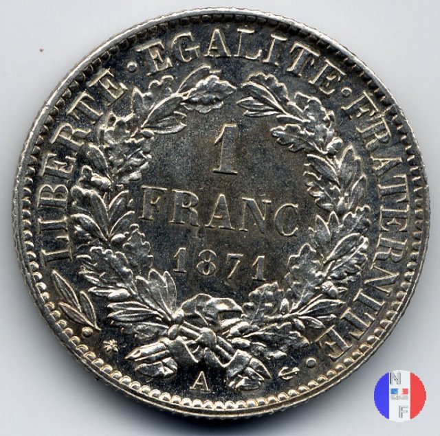 1 franco Cerere 1871 (Parigi)