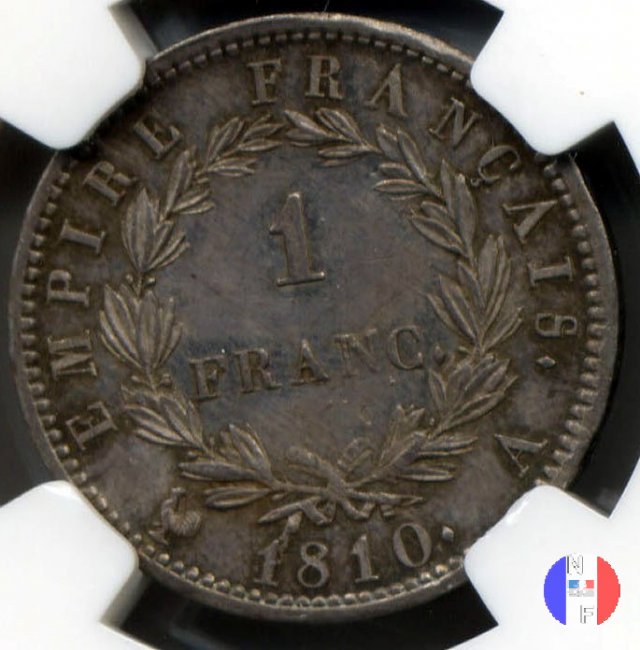 1 franco - testa laureata, tipo Empire 1810 (Parigi)