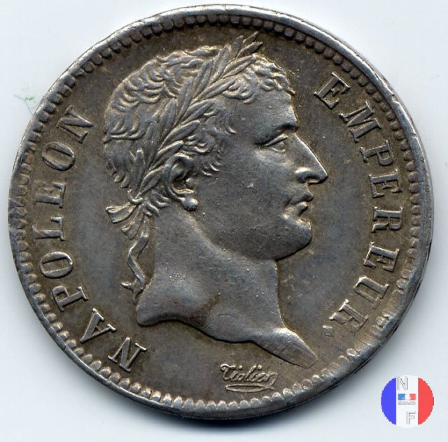 1 franco - testa laureata, tipo Republique 1808 (Parigi)