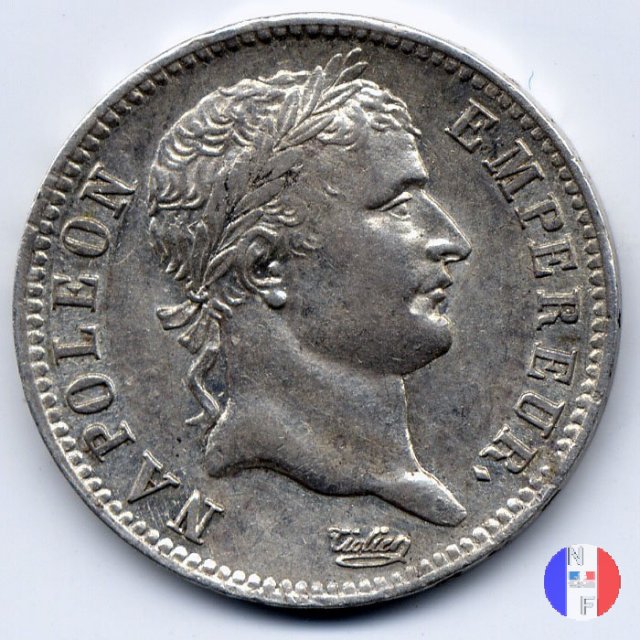 1 franco - testa laureata, tipo Republique 1808 (Strasburgo)