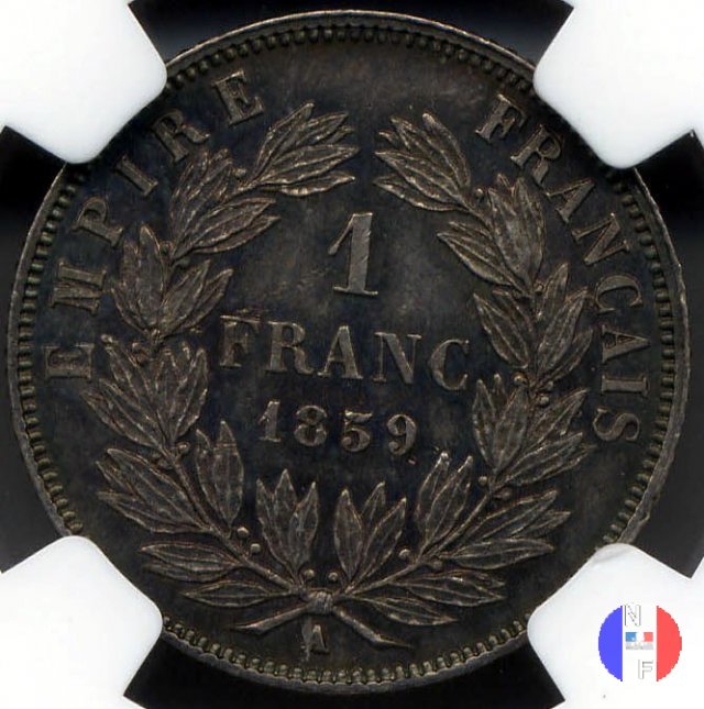 1 franco - testa nuda 1859 (Parigi)