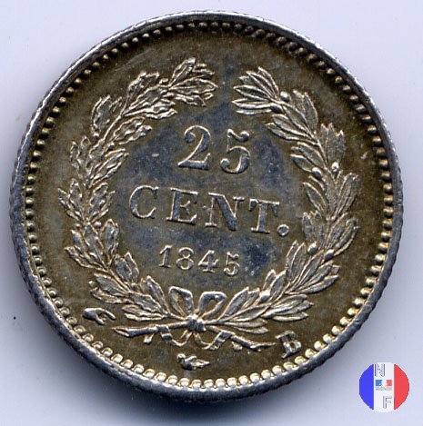 25 centesimi 1845 (Rouen)