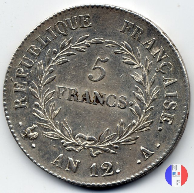 5 franchi Bonaparte 1803-1804 (Parigi)