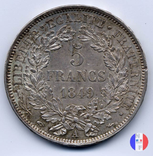 5 franchi Cerere 1849 (Parigi)