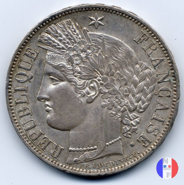 5 franchi Cerere 1849 (Parigi)