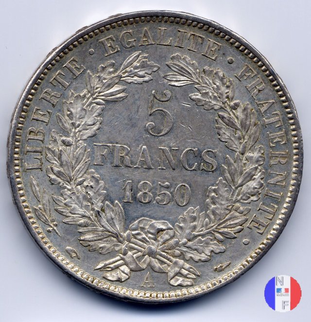 5 franchi Cerere 1850 (Parigi)