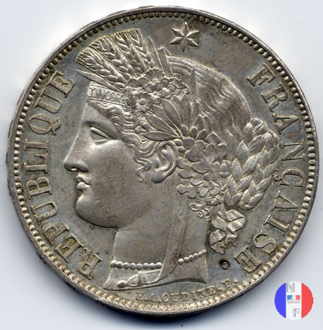 5 franchi Cerere 1850 (Parigi)